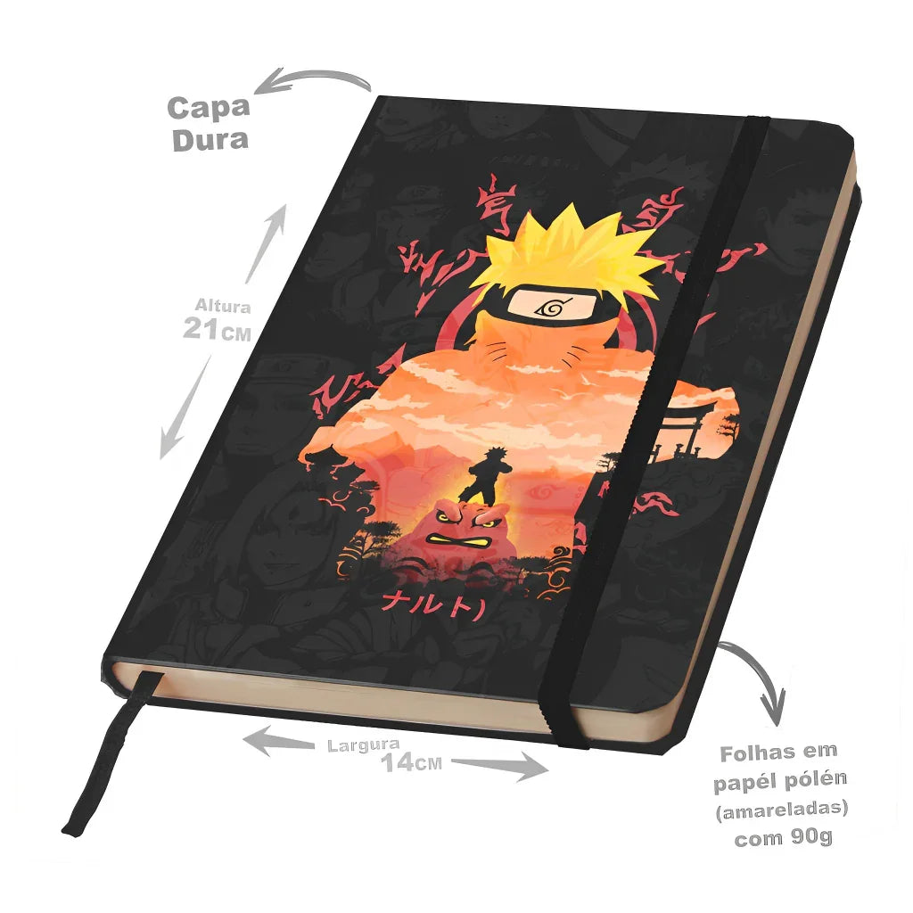 Caderno de Anotações Naruto Capa Dura 21x14cm