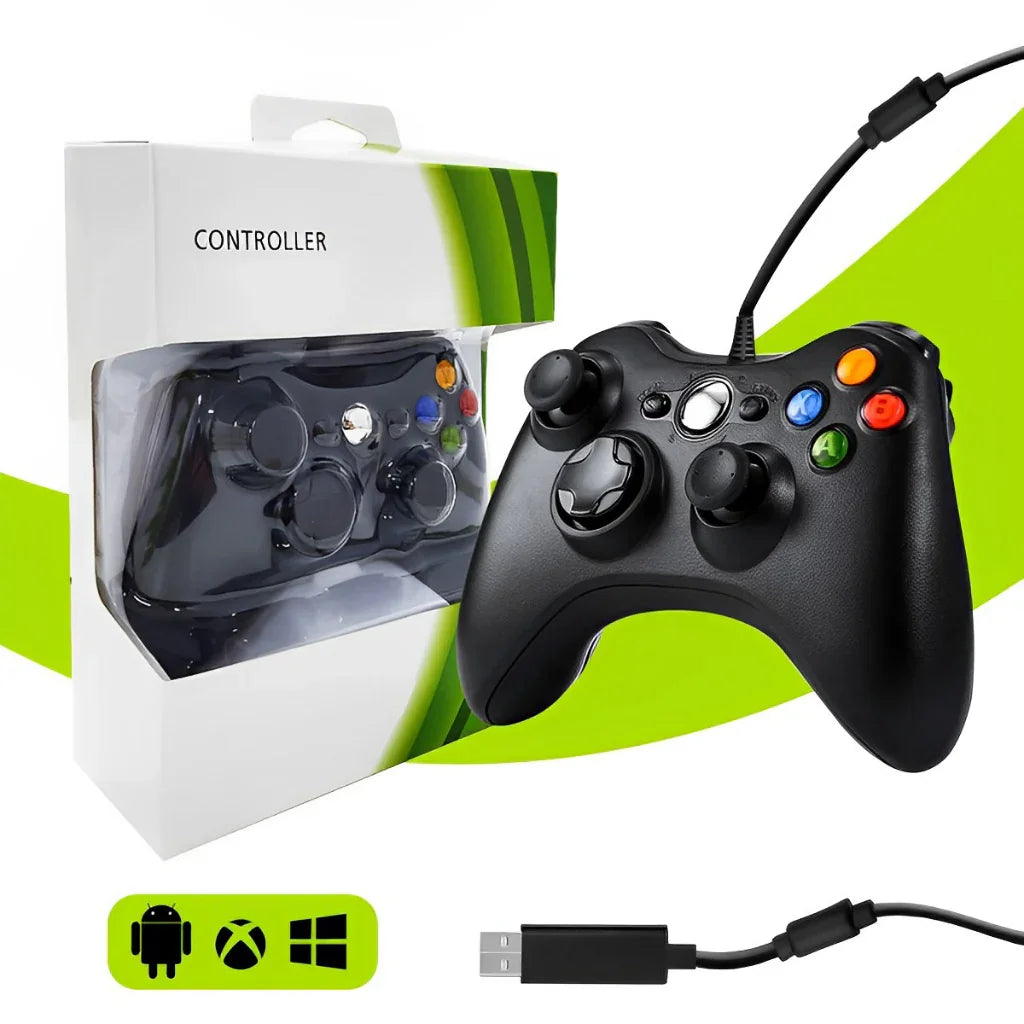 Controle de Xbox 360 com Fio USB para PC