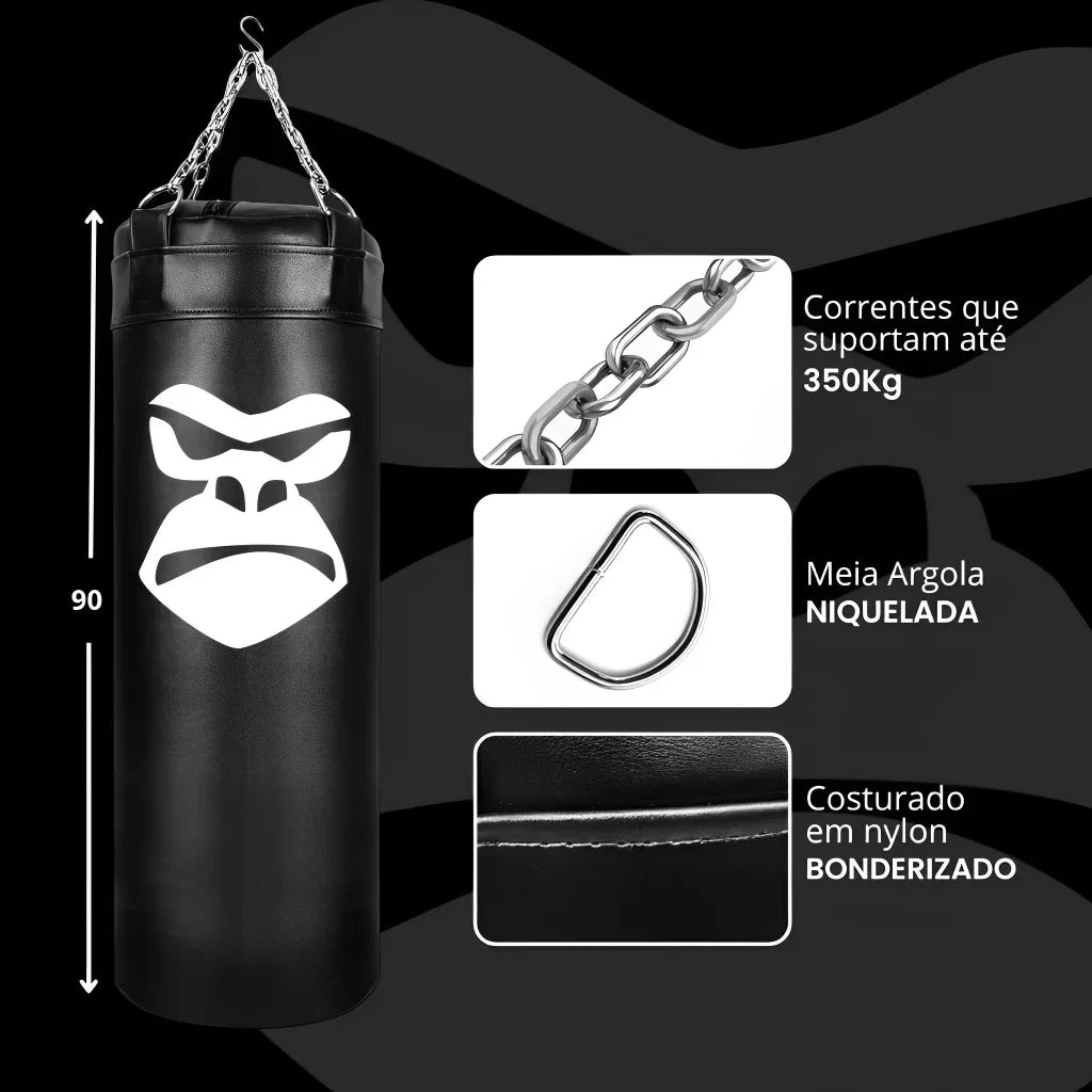 Kit Saco de Pancada 90cm + Luva Bate-Saco