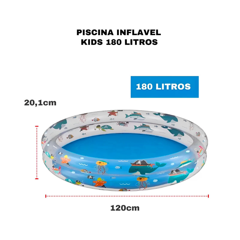 Piscina Inflável Infantil 180L