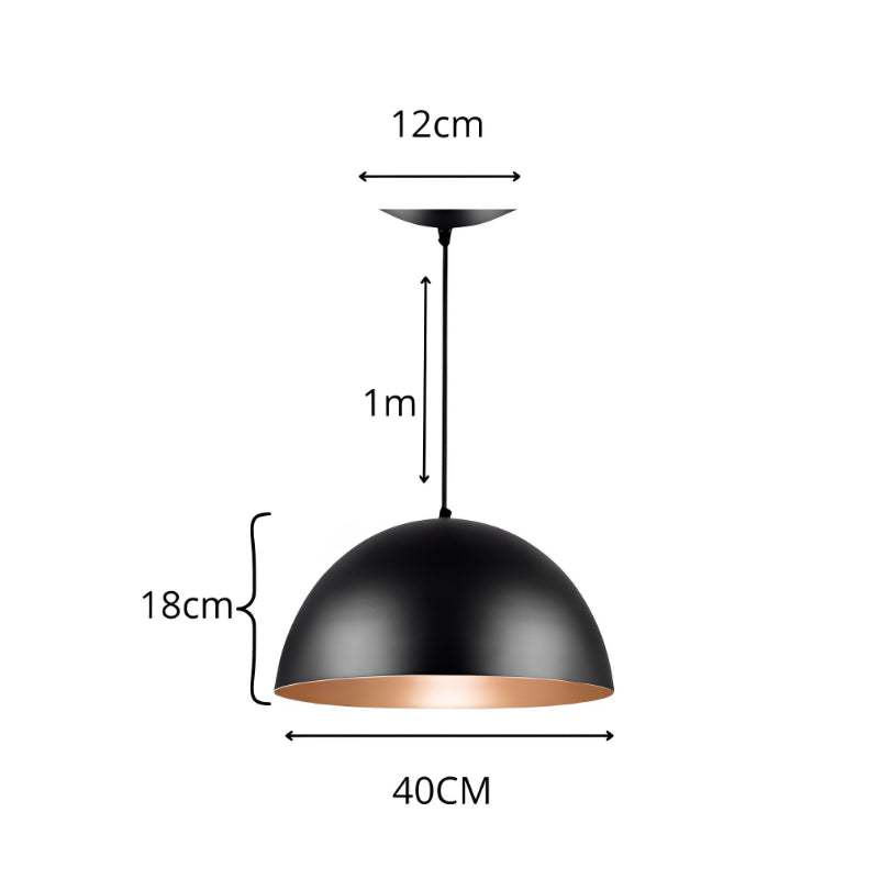 3 Luminárias Pendentes Meia Lua