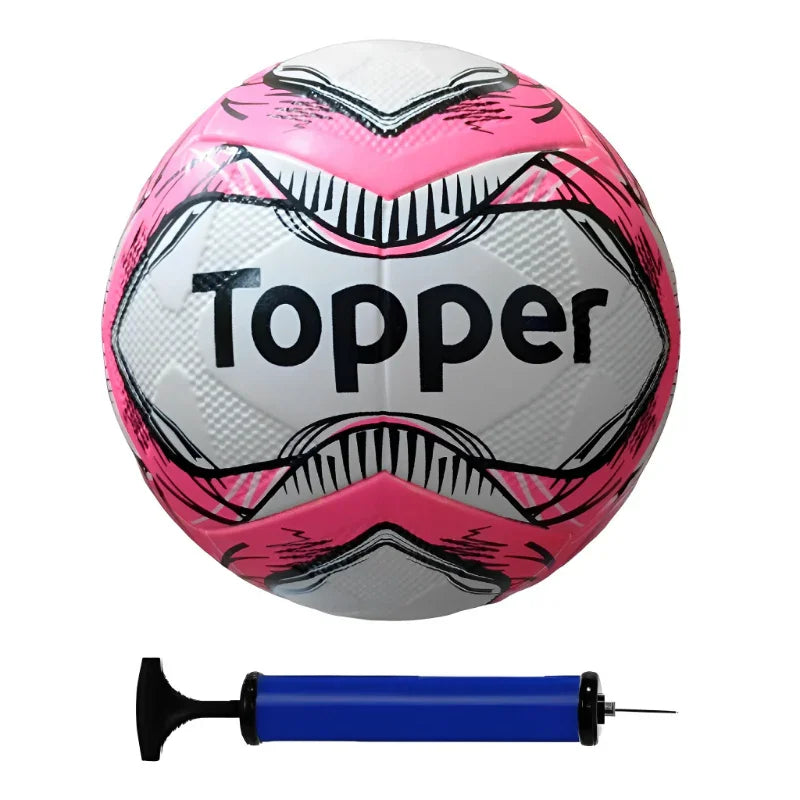 Bola de Futebol Topper Slick para Campo com Bomba de Ar