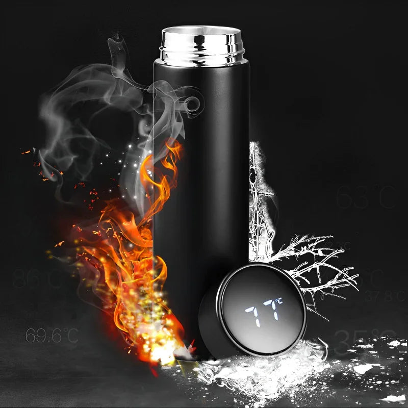 Garrafa Térmica 500ml em Inox com Termômetro Digital