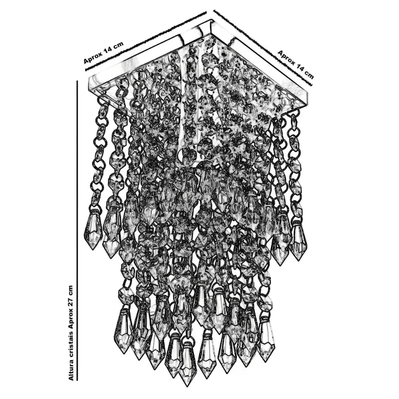 Lustre Pendente Plafon Spark Branco