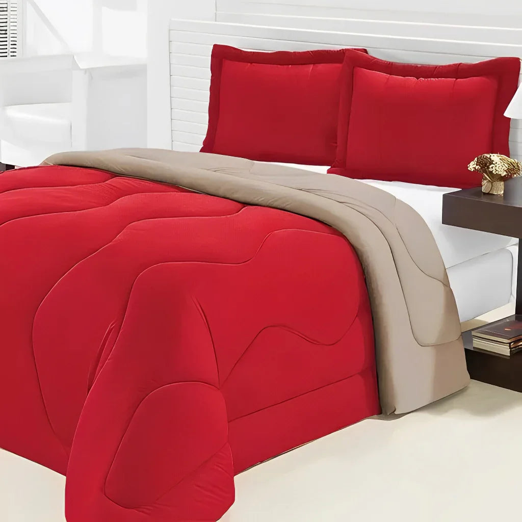 Edredom de Malha Gel Dupla para Cama de Casal