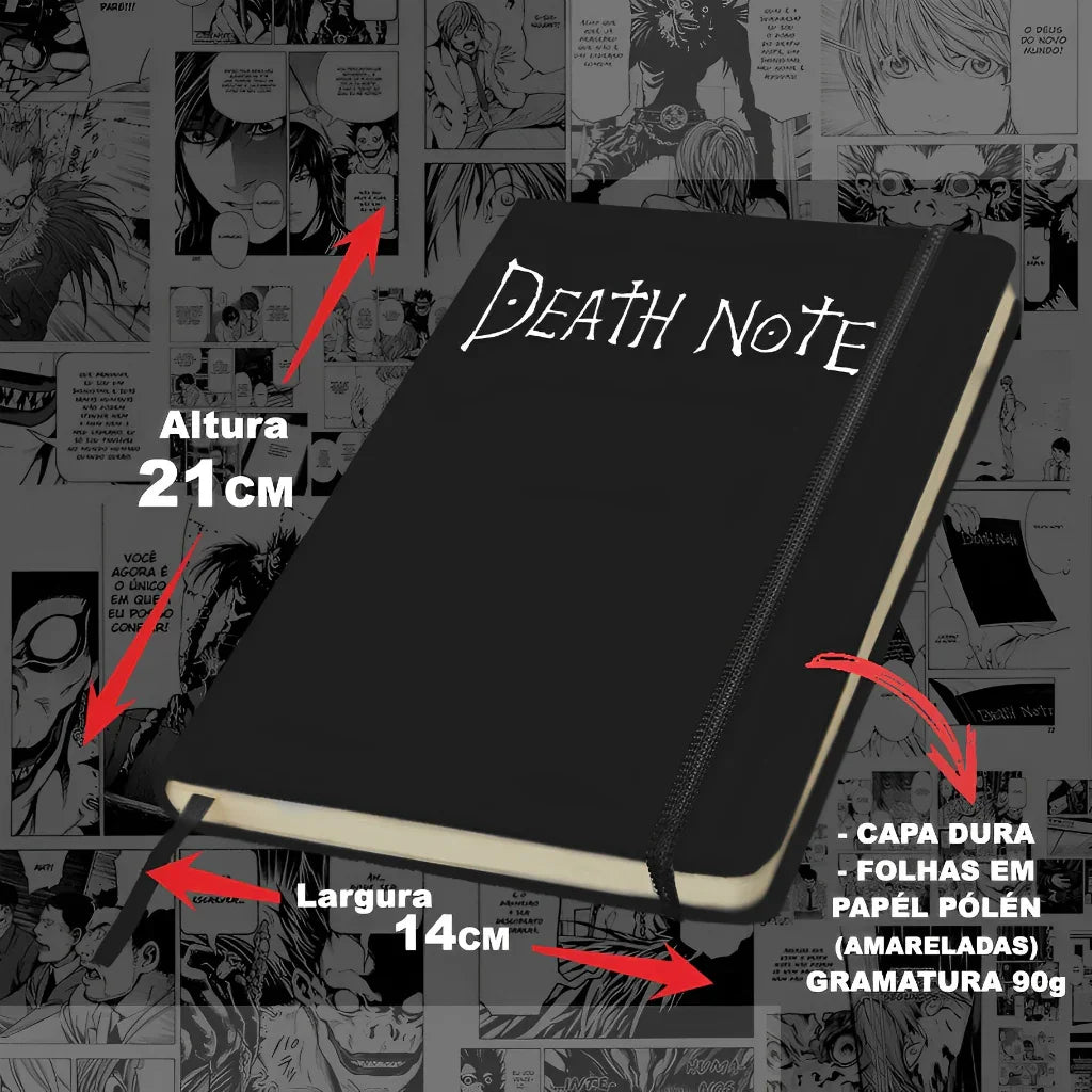 Caderno Death Note Capa Dura 21X14cm