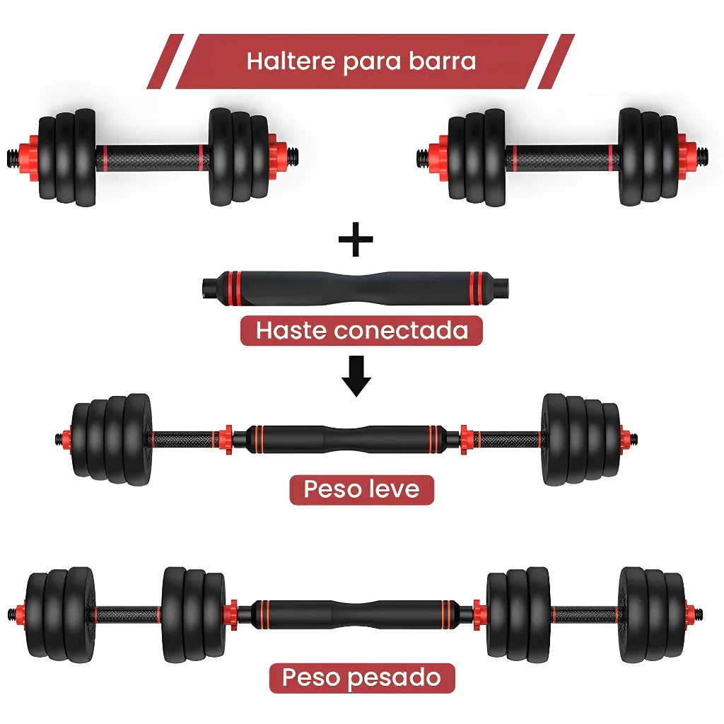 Kit Dumbbell Halter Ajustável