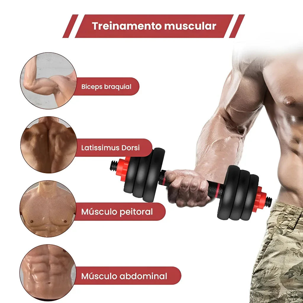 Kit Dumbbell Halter Ajustável