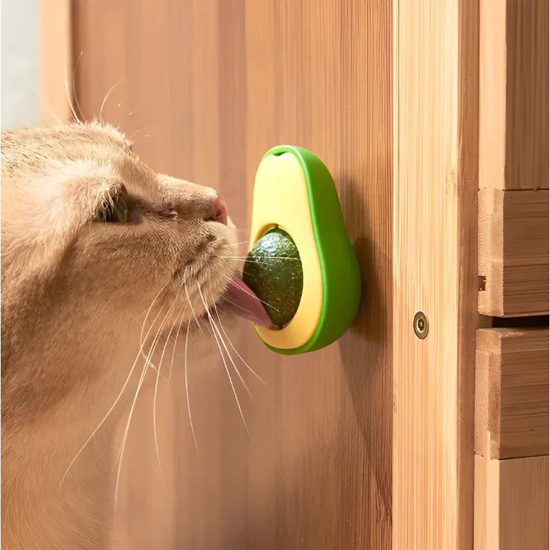 Kit 2 Brinquedo de Abacate com Catnip Natural para Gatos