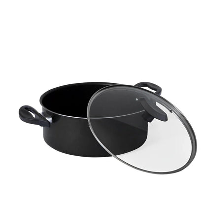 Panela Antiaderente 24cm Caçarola Avulsa Teflon com Tampa de Vidro