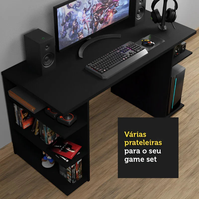 Escrivaninha Preta para Computador Gamer