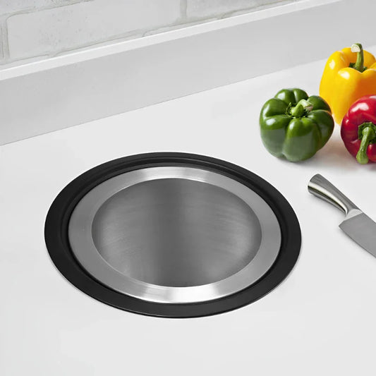 Lixeira Embutida para Pia de Cozinha, Granito 5L Alumínio Preto Fosco