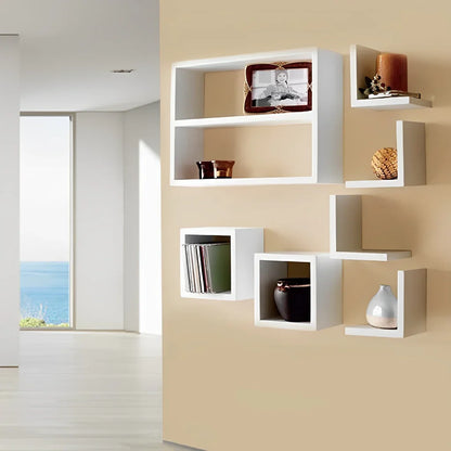 Kit 7 Nichos Preto em Mdf