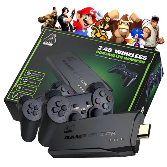 Game Stick 4K com 10.000 Jogos e 64GB