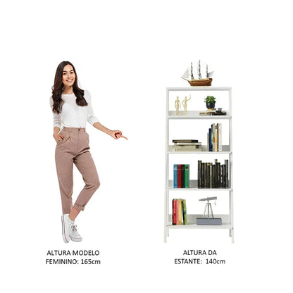 Estante Escada para Livros com 4 Prateleiras