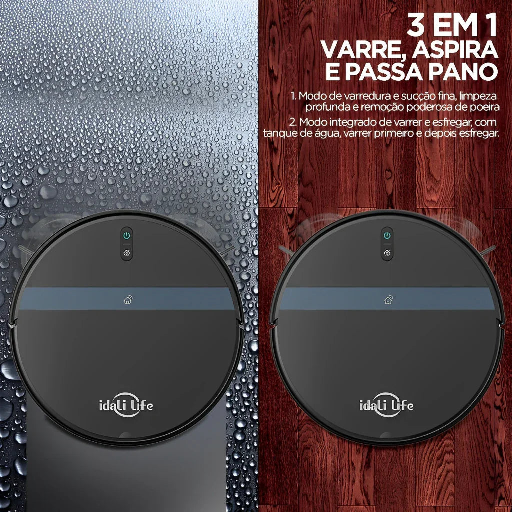 Robô Inteligente Aspirador de Pó Idali Life com Sensores Antiqueda