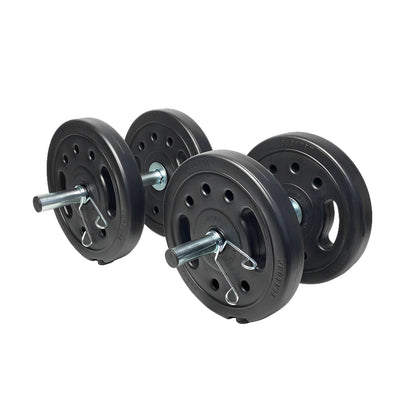 Kit 4 Anilha de 5Kg + 2 Barra de 40 cm + 4 presilhas