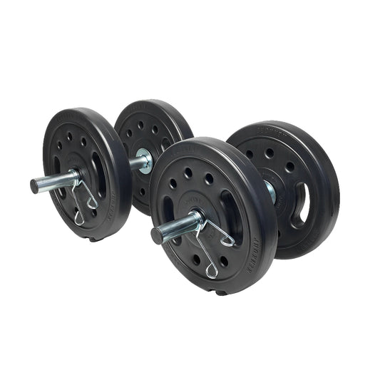 Kit 4 Anilha de 5Kg + 2 Barra de 40 cm + 4 presilhas