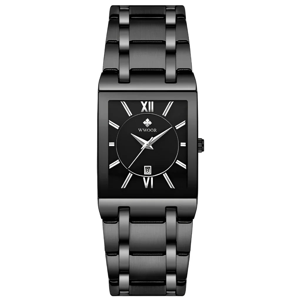 Relógio de Quartzo WWOOR 8858, Aço Inoxidável, À Prova D'água