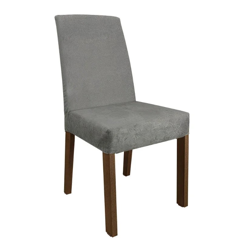 Conjunto Sala de Jantar, Mesa com Tampo de Vidro e 4 Cadeiras