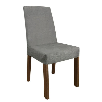 Conjunto Sala de Jantar, Mesa com Tampo de Vidro e 4 Cadeiras