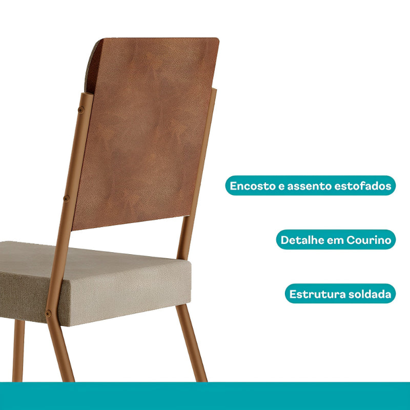 Conjunto Sala de Jantar 4 Cadeiras San Francisco Carraro