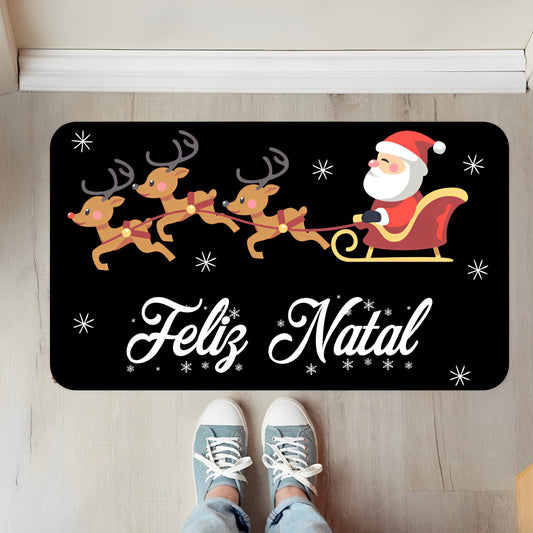 Tapete de Entrada Individual Feliz Natal