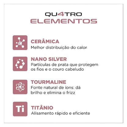 Prancha Alisadora Mondial By Juliette Golden PJU01, Rosê, Bivolt