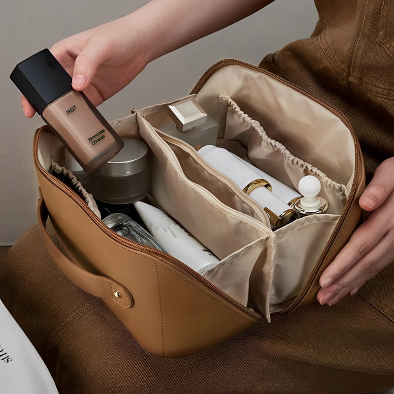 Bolsa de Couro para Cosméticos