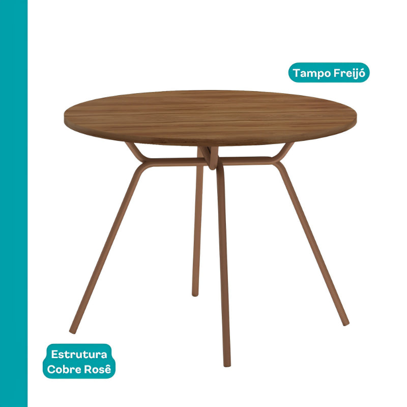 Conjunto Sala de Jantar 4 Cadeiras San Francisco Carraro