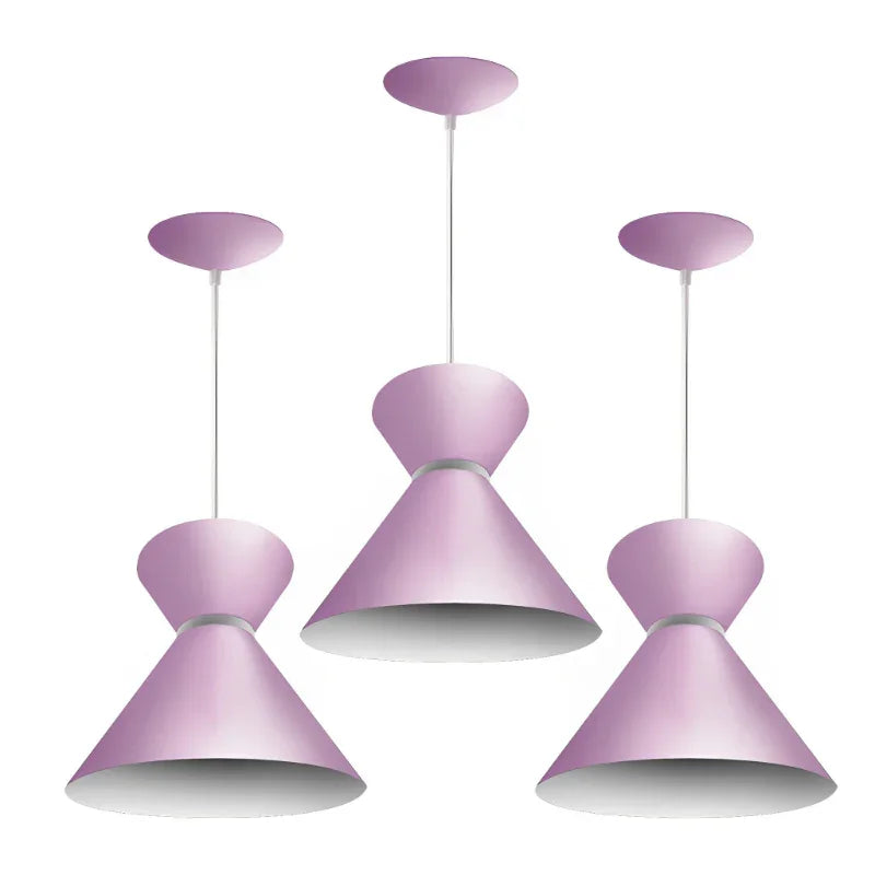 3 Luminária Pendentes 100% Alumínio em Várias Cores