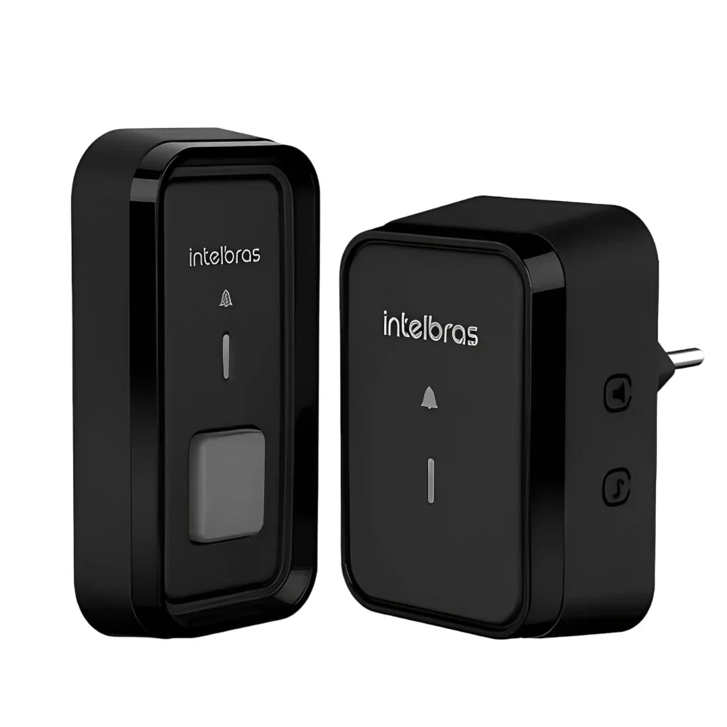 Campainha Eletrônica Sem Fio CIB 101 Intelbras, Bateria de Alta Performance, Bivolt, Resistência Climática, Design Moderno