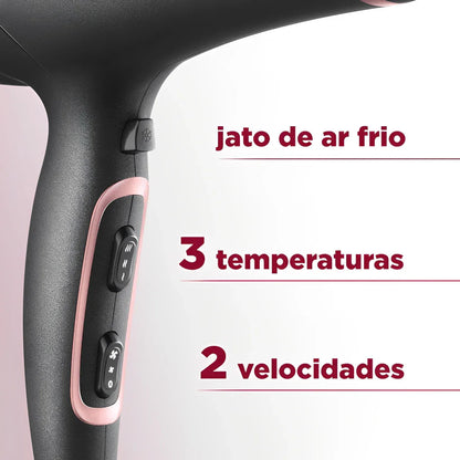 Secador de Cabelo Mondial Black Rose SC-37 220V