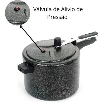 Panela de Pressão 4,5L Preto Craqueado ASJ