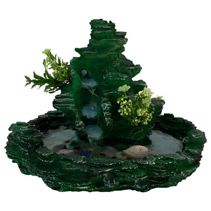Fonte de Água Cascata em Resina Decorativa com Bomba