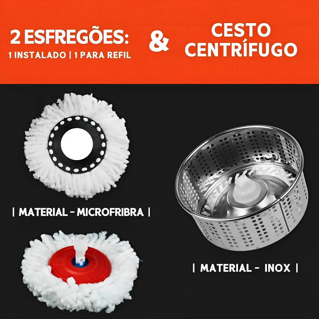 Conjunto de Limpeza Mop Giratório