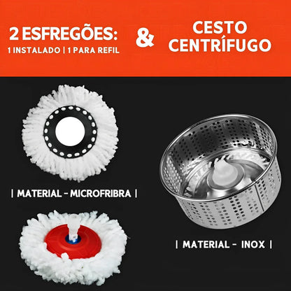 Conjunto de Limpeza Mop Giratório