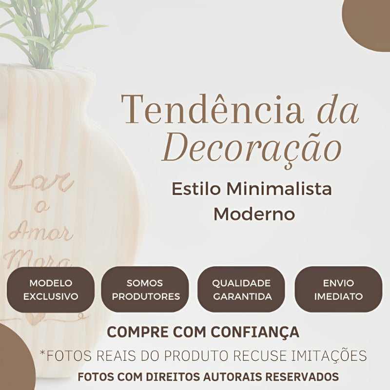 Kit de Vaso com Flores