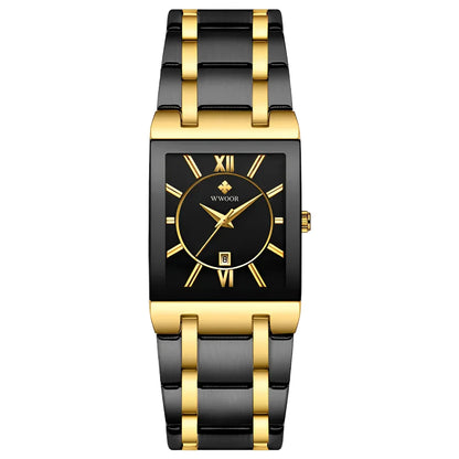 Relógio de Quartzo WWOOR 8858, Aço Inoxidável, À Prova D'água