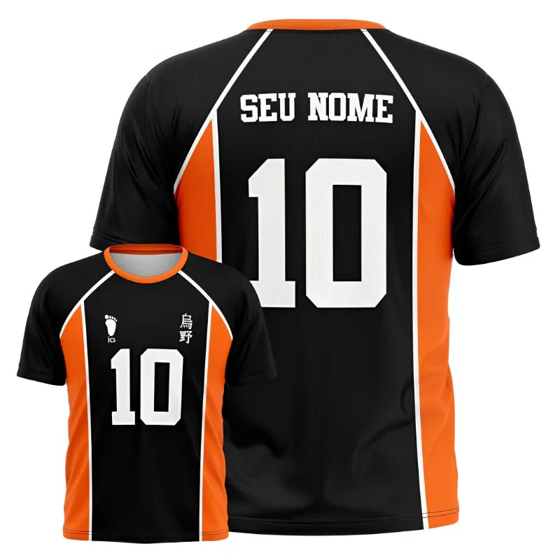 Camiseta Haikyuu com Nome Personalizado