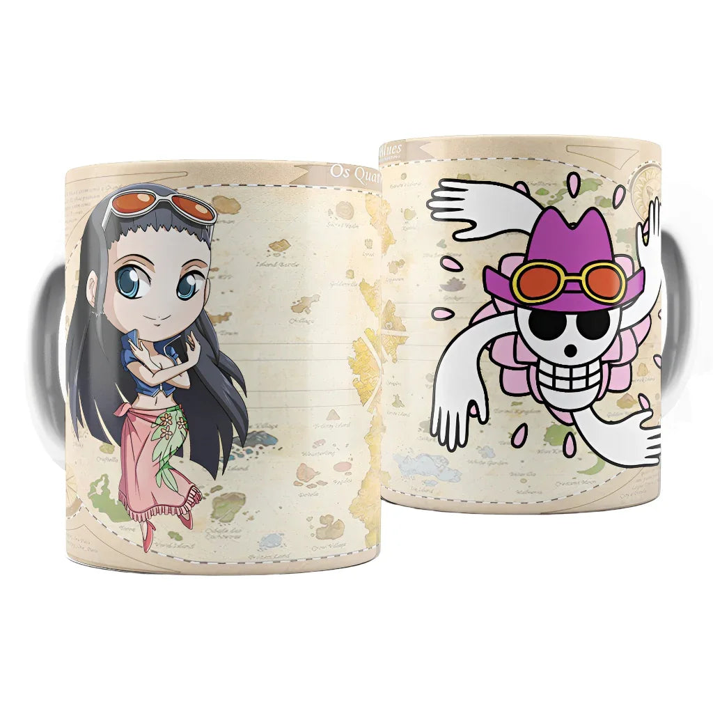 Caneca de Porcelana One Piece Mugiwaras