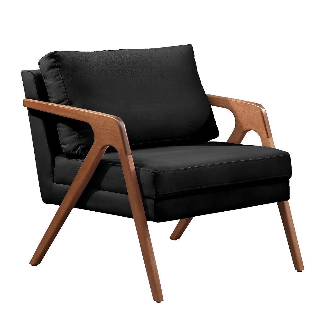 Poltrona Decorativa Mona, Luxo em Madeira Maciça