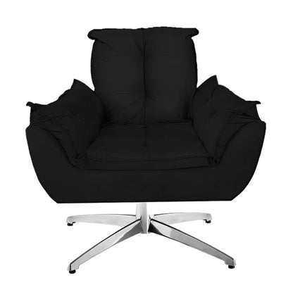 Poltrona Opala Giratória com Pés em Metal