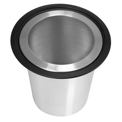 Lixeira Embutida para Pia de Cozinha, Granito 5L Alumínio Preto Fosco