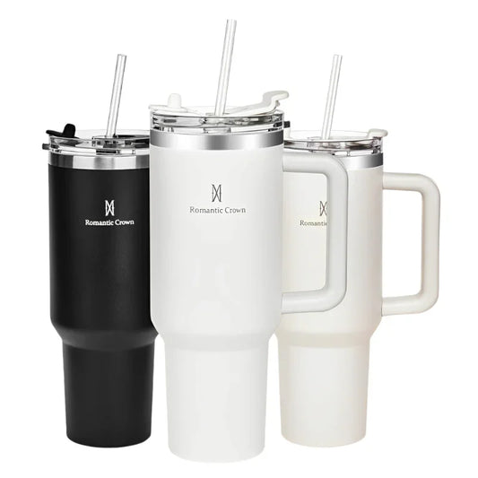 Copo Térmico em Inox com Alça, Canudo e Tampa Veda 1200ml