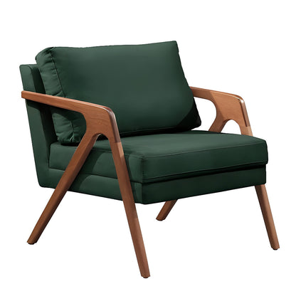 Poltrona Decorativa Mona, Luxo em Madeira Maciça