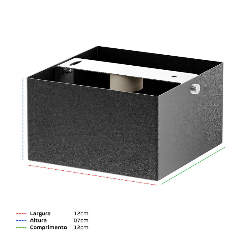 Spot Sobrepor Teto Beiral para Lâmpada Dicroica