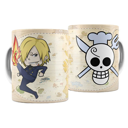 Caneca de Porcelana One Piece Mugiwaras