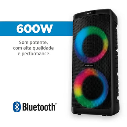 Caixa de Som Bluetooth Party Box Mondial Pbx-600 Bivolt
