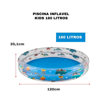 Piscina Inflável Infantil 180L